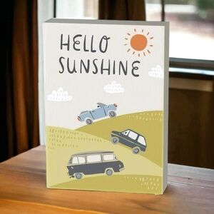 Transportation Themed Boys Nursery Decor Wooden Box Sign